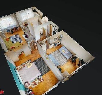 Na prenájom priestranný 3-izbový byt, 93 m², kompletne zaria