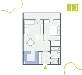 B10 Vám ponúka exkluzívne na prenájom priestranný 2-izbový b