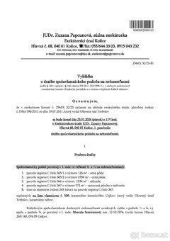 Dňa 23.1.2026 o 11,00 hod sa bude konať na exekútorskom úrad