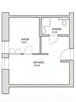 Ponúkame na predaj 2-izbový zariadený byt po kompletnej reko