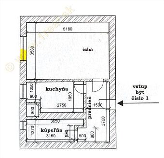 1-izbový byt Jasenie okres Brezno – prízemný byt s výstupom 