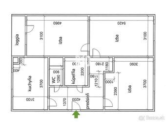 B10 Vám v exluzívnom zastúpení ponúka na predaj 3 izbový byt