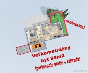 *NEPREHLIADNITE! Nadštandardný 3-izbový byt so ZÁHRADOU a PA