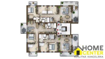 4 izbový byt "NA KĽÚČ" – 136 m2, S PRIESTRANNOU TERASOU A PI