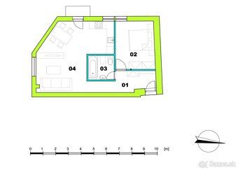 Ponúkame Vám na predaj 2-izbový apartmán priamo v centre mes