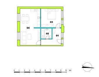 Ponúkame Vám na predaj 2-izbový apartmán priamo v centre mes
