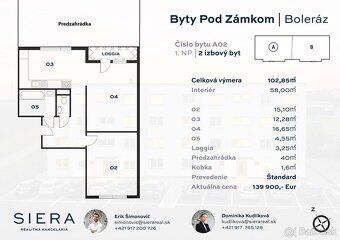 SIERA realitná kancelária ponúka na predaj moderný 2 izbový 