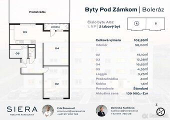 SIERA realitná kancelária ponúka na predaj moderný 2 izbový 