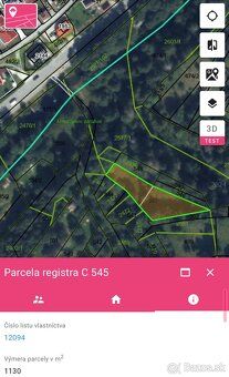 Predám parcelu registra C 545 - 1130m2 TTP
Parcela je v blíz