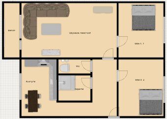 Ponúkame na predaj priestranný 3-izbový byt o výmere 65 m², 