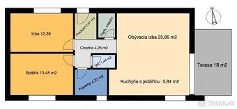 Ponúkame na predaj 3 izbový byt v tichej lokalite obce Berno