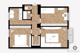 Ponúkame na predaj priestranný 3-izbový byt s výmerou 79 m² 