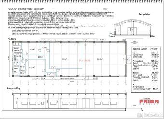 ID 3042 Prenájom: Výrobná hala 497 m2 Hala „C“ Vonkajšie roz