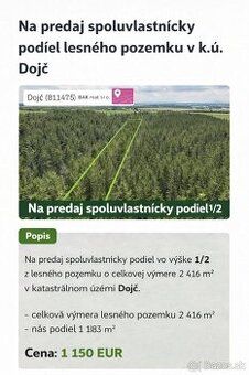 Máte radi prírodu alebo hľadáte zaujímavú investičnú príleži