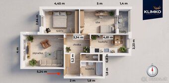 Na predaj 3-izbový byt, 80 m², Prešov – Vihorlatská
Cena: 17