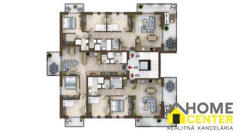4 izbový byt "NA KĽÚČ" – 136 m2, S PRIESTRANNOU TERASOU A PI