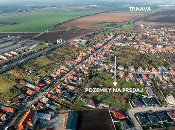 POZEMKY PRE RODINNÉ DOMY, 15 MIN OD TRNAVY V zastúpení majit