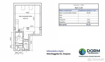 Typ: 1-izbový byt Ulica: Marcheggská Obec: Stupava
Hľadáte v