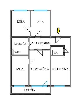 Ponúkame na predaj pekný veľký dvojgeneračný 4-izbový byt pr