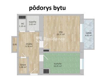 Ponúkame na prenájom priestranný 1-izbový byt na ulici Š. Mo