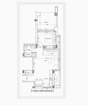 Na prodej apartman s 1loznici a velkou terasou s vyhledem do