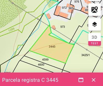 Pozemok o celkovej výmere 2424m2 je vhodný na stavbu rodinné