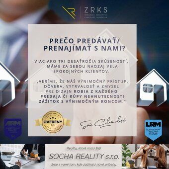 SOCHA REALITY s.r.o. ponúka na prenájom KOMPLET ZREKONŠTRUOV