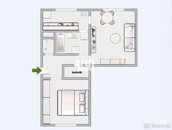 B10 Vám exkluzívne ponúka na predaj prerobený 2 izbový byt n