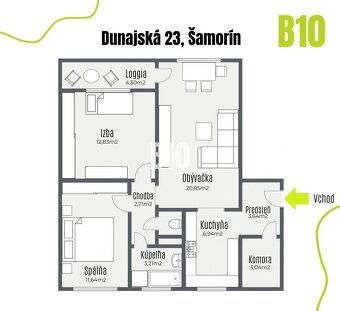 B10 Vám ponúka na predaj 3 izbový byt vo vyhľadávanej časti 