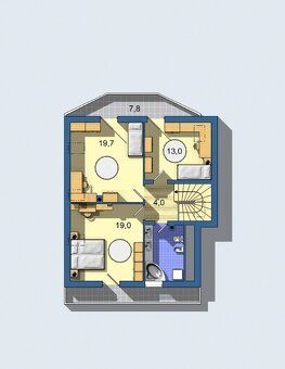 Predám realizačný projekt dvojpodlažného 5-izbového domu.5x 