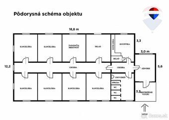 Ponúkame na predaj samostatnú prízemnú administratívno-prevá