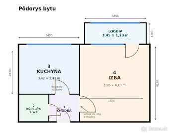 Ponúkame na predaj kompletne zrekonštruovaný 1-izbový byt s 