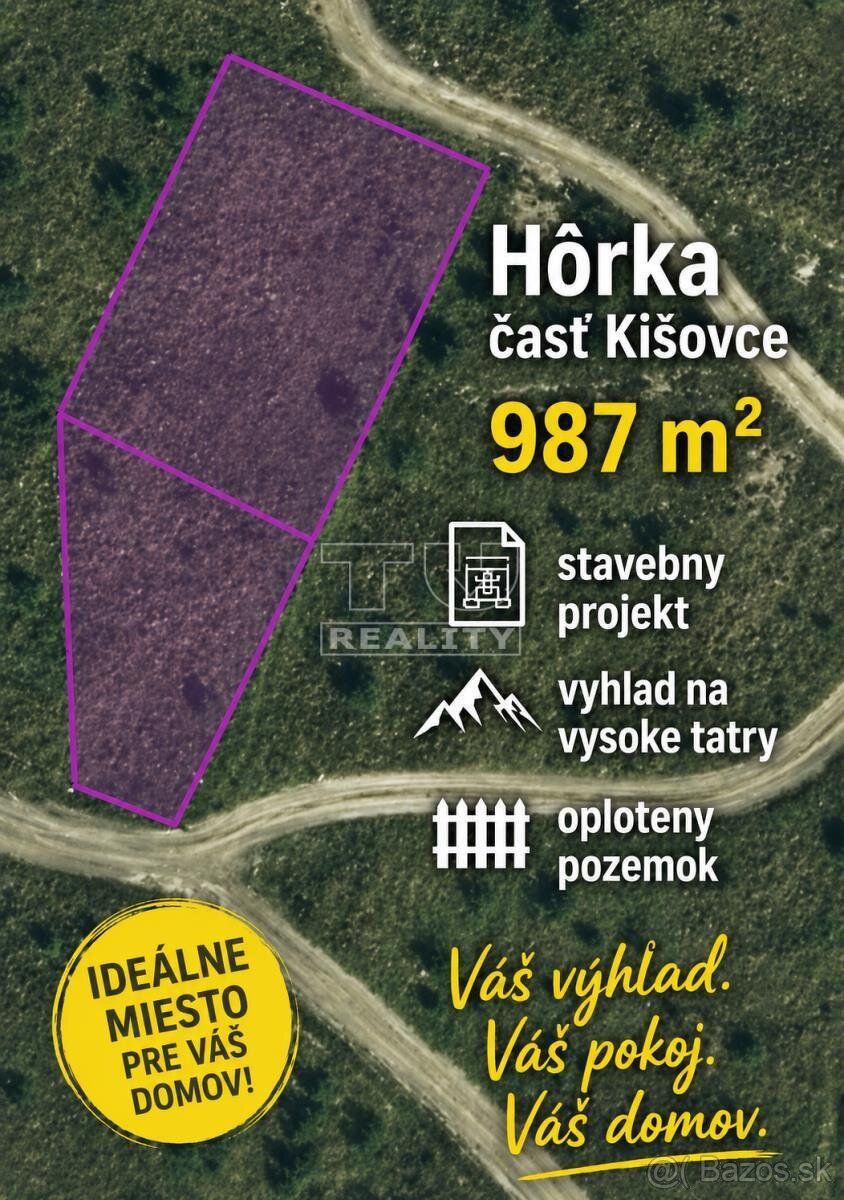Na predaj: stavebný pozemok s projektom a výhľadom na Vysoké