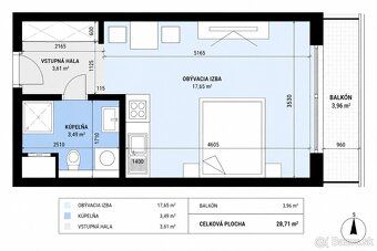 Mucha Estate ponúka na predaj svetlý 1-izbový byt s balkónom