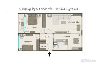 Ponúkame na PREDAJ PRIESTRANNÝ 3 izbový byt (s možnosťou pre