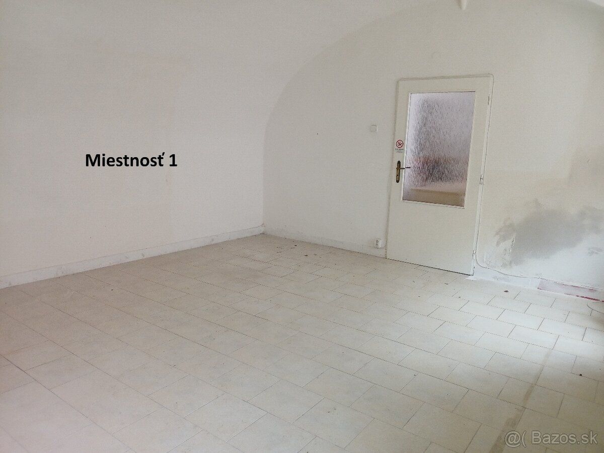 Prenajmem miestnosť 1, rozmer 33m² a miestnosť 2, rozmer 22m
