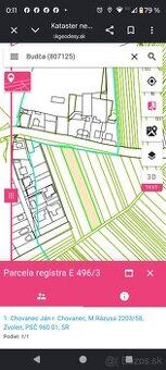 Ponúkam investičný pozemok v Budči 3 km od Zvolena 2 km príp