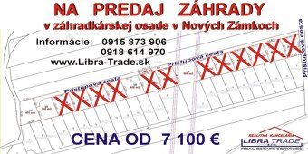 Ponúkame Vám na predaj záhradu v Nových Zámkoch. Rozloha poz