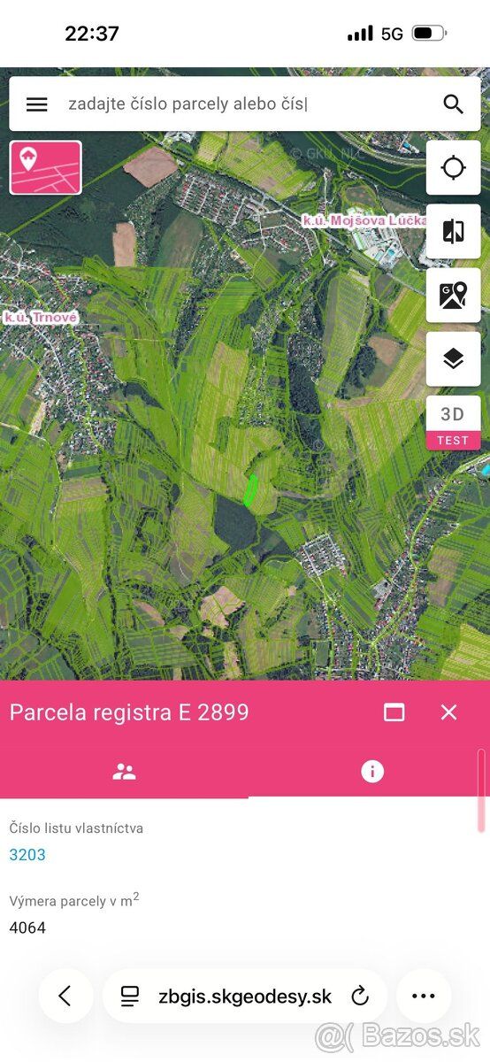 Orná půda 4 064 m² - Žilina (Trnové) - 1/1 vlastnictví Nabíz