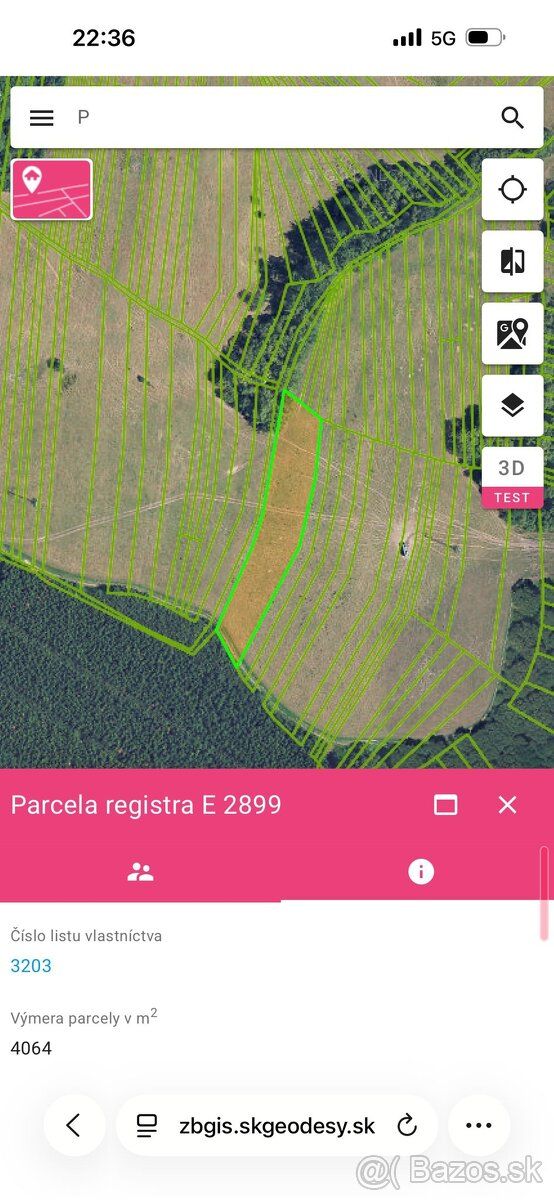 Orná půda 4 064 m² - Žilina (Trnové) - 1/1 vlastnictví Nabíz