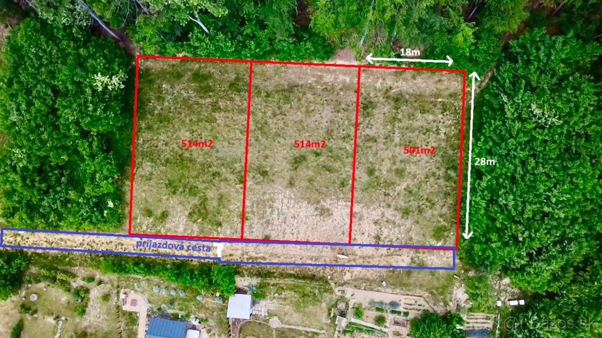 🏡Ponúkame na predaj 3 samostatné stavebné parcely, nachádzaj