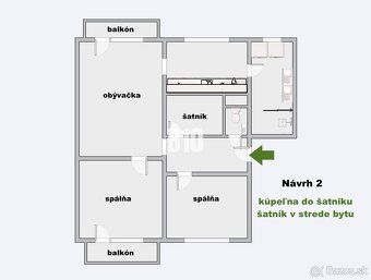 B10 Vám ponúka na predaj 3 izbový byt s 2x balkónom a obľúbe
