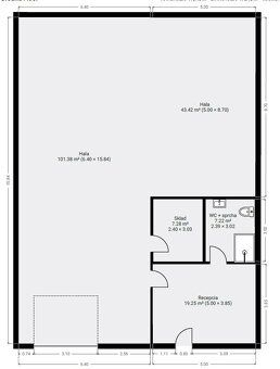 Ponúkame na prenájom priestrannú halu s výmerou 185 m² nachá