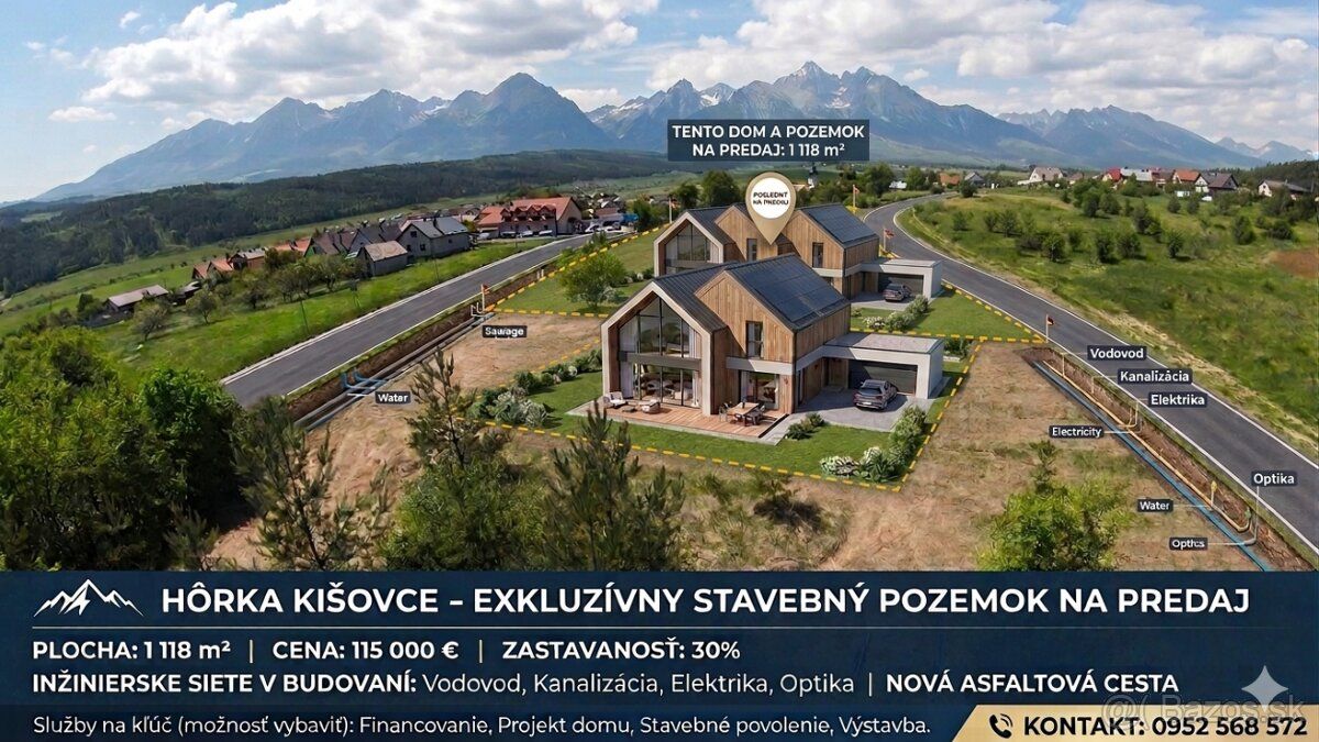 🏔️ EXKLUZÍVNY STAVEBNÝ POZEMOK S VÝHĽADOM NA TATRY – Hôrka (