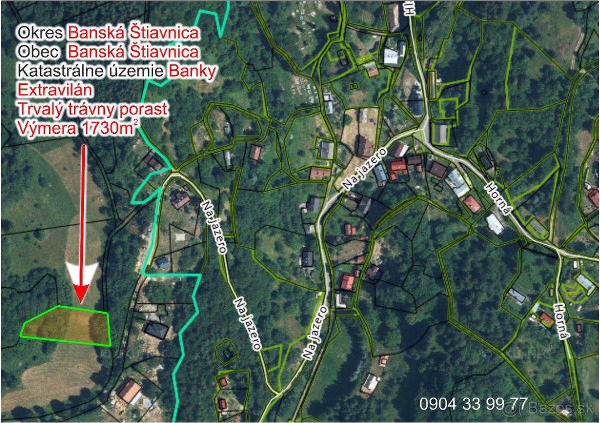 Banská Štiavnica, katastrálne územie Banky - ponúkame na pre