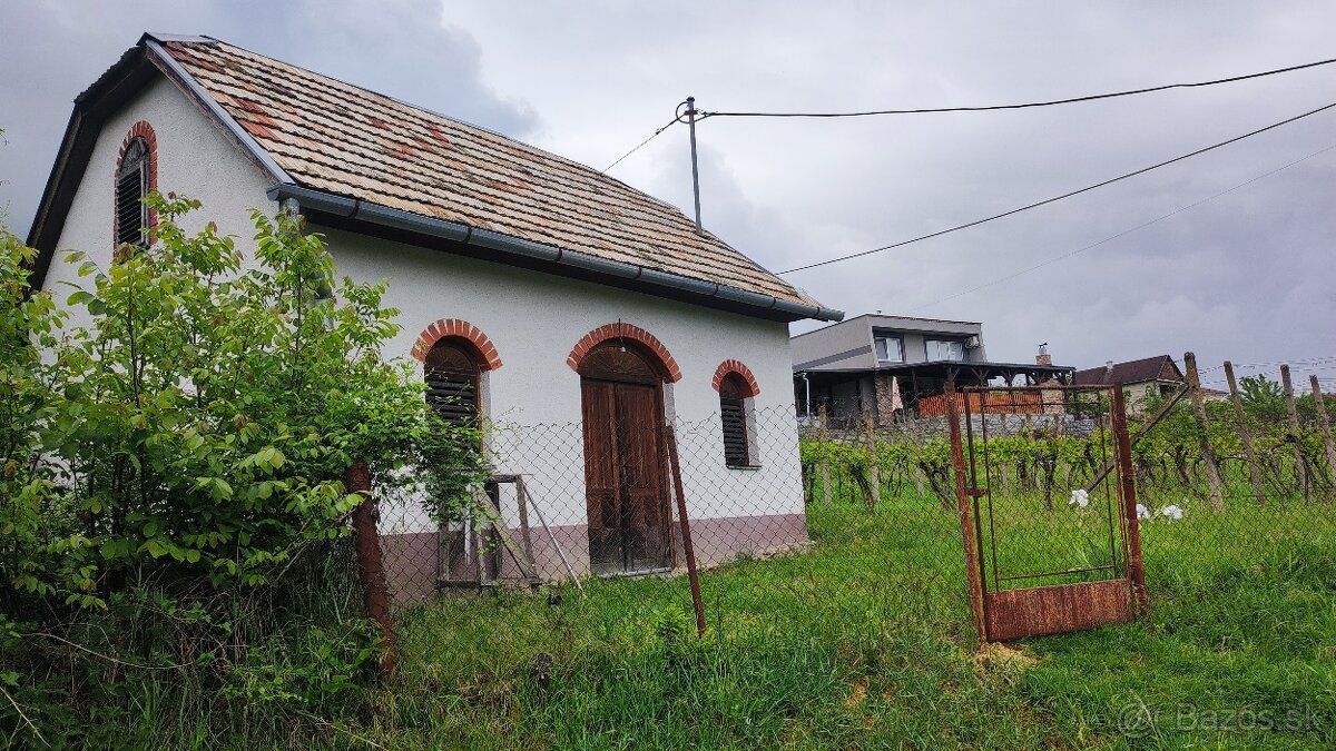 Predám vinný domček s pivnicou a vinohradom. Pozemok sa nach