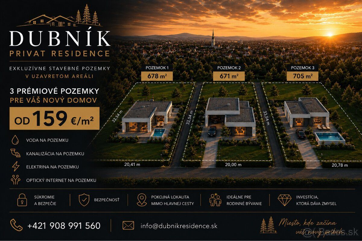 Prémiové stavebné pozemky v Humennom
Ponúkame na predaj 3 ex