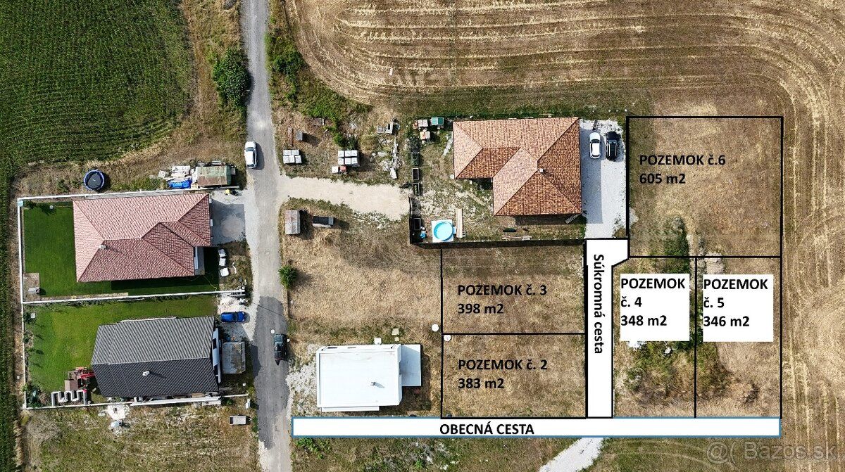 PREDAJ POZEMKOV s možnosťou výstavby Rodinných DOMOV - Brodz