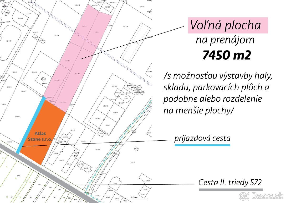 Pozemky na prenájom 35 minút od Bratislavy v obci Veľké Blah