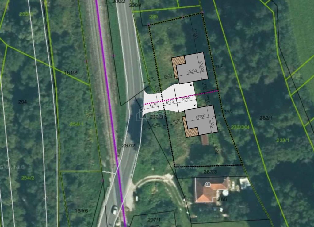 1. Reality Rent ponúka na predaj dva pozemky 859 m2 v katast
